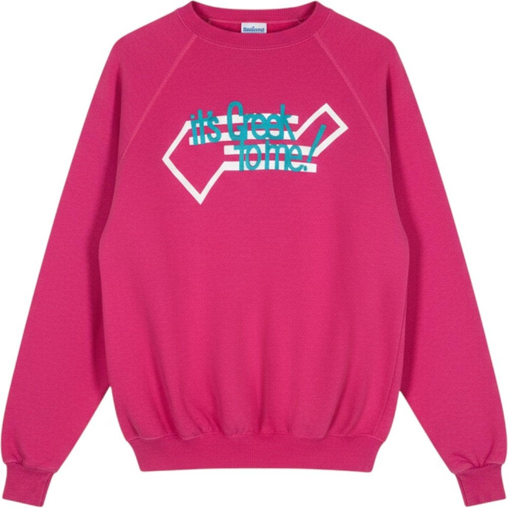 Vintage 1985 Hanes Greek Week University of Nebraska Pink Sweatshirt Large